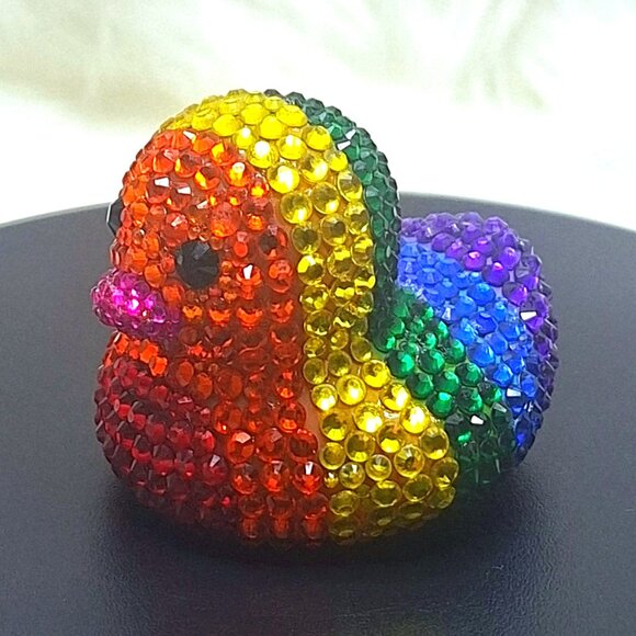 Rainbow Rubber Duck, Pride Duck, Colorful Jeep Duck, Unique Gift, Bling/Bedazzle - Picture 1 of 8